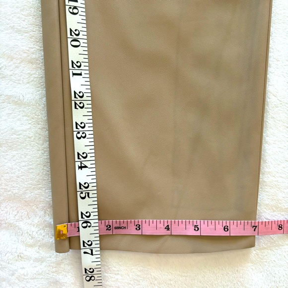 DKNY Faux Leather High Waist Tan Pants--Sz XL - Picture 13 of 16